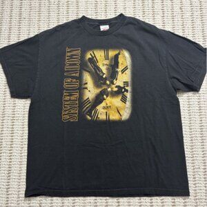 Vintage System of A Down Black T Shirt Clock Hypnotize Mezmerize Rock Size XL